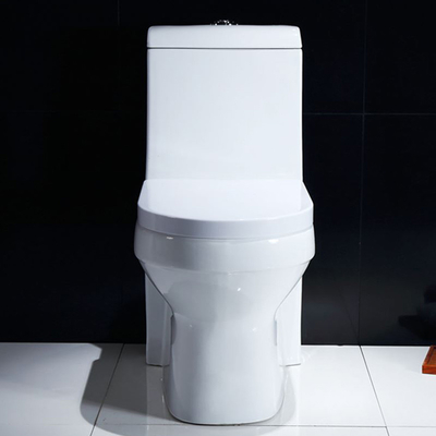 Lustre à l'intérieur de toilette ovale d'une seule pièce de porcelaine pour le petit espace
