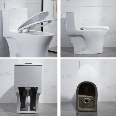 Double toilette ovale affleurante d'Odm avec la norme américaine de trous latéraux