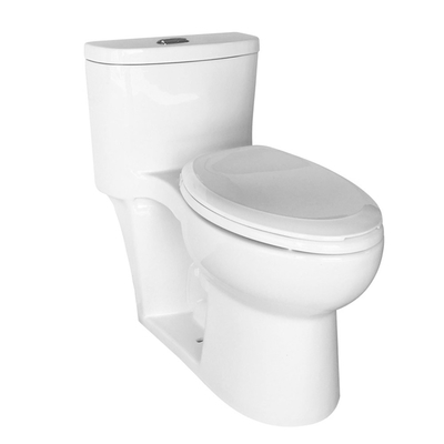 Carte de travail blanche 1.28GPF de cuvette des toilettes standard américaine d'une seule pièce de porcelaine