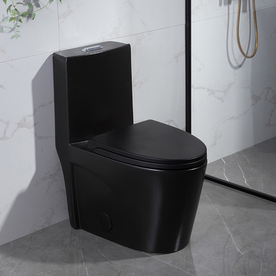Bouton affleurant supérieur de confort de Matte Black One Piece Dual de toilette affleurante de taille
