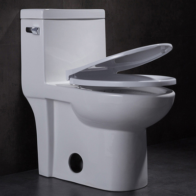 Rinçage d'une seule pièce bordé ovale de rond de taille de confort de toilette de Siphonic