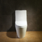 La double eau de toilette d'une seule pièce affleurante ovale sauvant la technologie brevetée