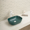 Évier blanc brillant moderne de salle de bains de bâti de dessus de porcelaine