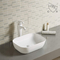 Surface blanche de Matt Glaze Color Ensure Smooth de plan de travail d'évier solide de salle de bains