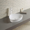 Évier en céramique lisse de salle de bains de lavabo de dessus de Grey Color Acid Resistance Counter