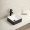 La salle de bains ultra-mince de plan de travail descendent le lavabo carré de porcelaine de forme