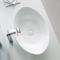 Évier ovale de salle de bains de plan de travail avec le débordement 500mm 550mm