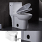 Taille ovale blanche bordée d'une seule pièce moderne de confort de siège rond de toilette